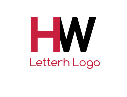 letter H overlapping letter W