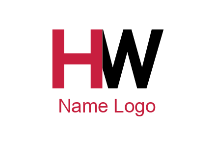 letter H overlapping letter W
