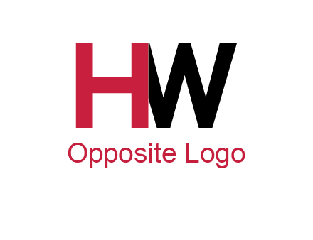 letter H overlapping letter W