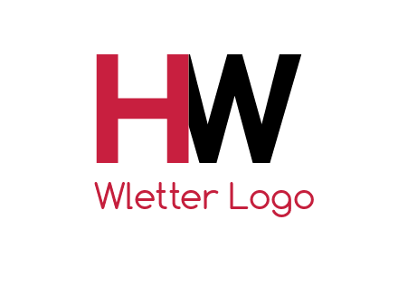 letter H overlapping letter W