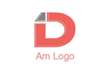 letter D with shape forming letter I