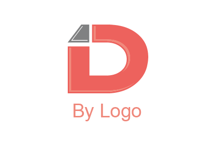 letter D with shape forming letter I