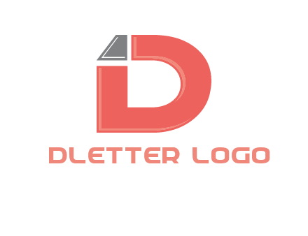 letter D with shape forming letter I