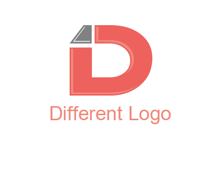 letter D with shape forming letter I