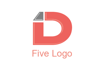 letter D with shape forming letter I