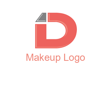 letter D with shape forming letter I