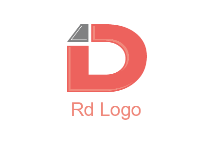 letter D with shape forming letter I