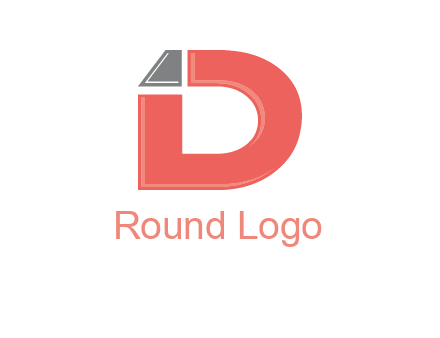 letter D with shape forming letter I