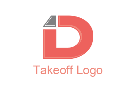 letter D with shape forming letter I