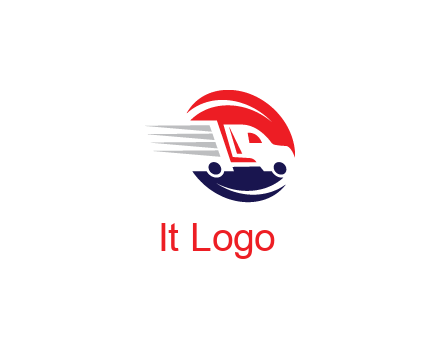 negative spacing truck with swooshes in circle