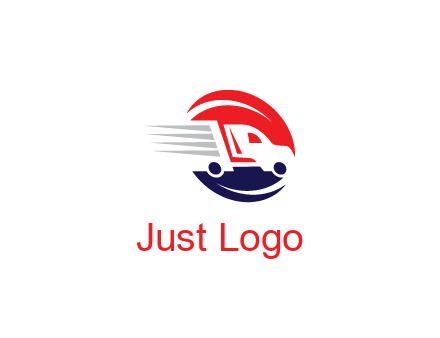 negative spacing truck with swooshes in circle