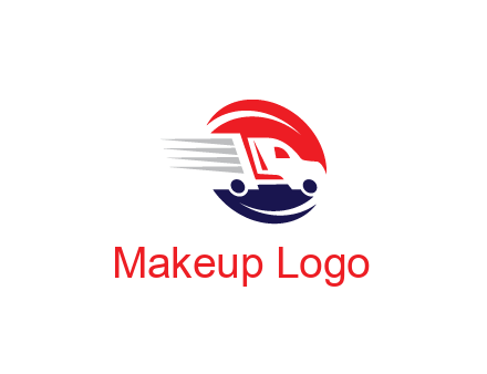 negative spacing truck with swooshes in circle