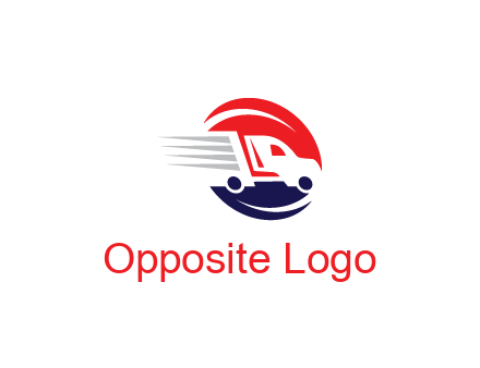 negative spacing truck with swooshes in circle