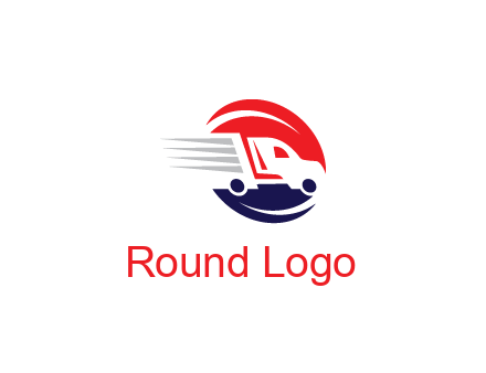 negative spacing truck with swooshes in circle