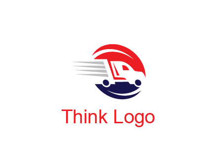 negative spacing truck with swooshes in circle