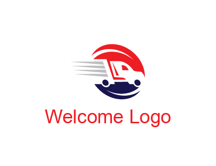 negative spacing truck with swooshes in circle
