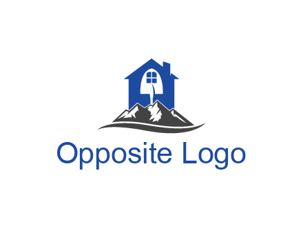 negative spacing shovel in house behind mountains with swoosh
