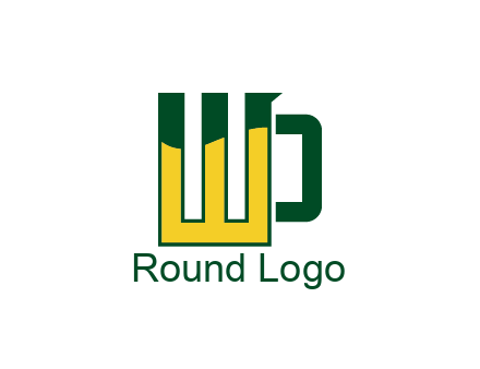 letter W forming mug