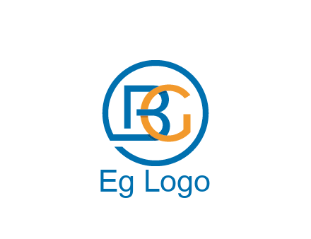 letter B joined with circle and letter G