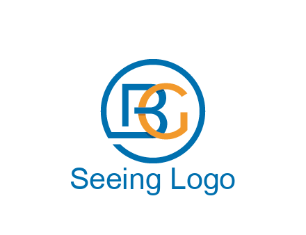 letter B joined with circle and letter G