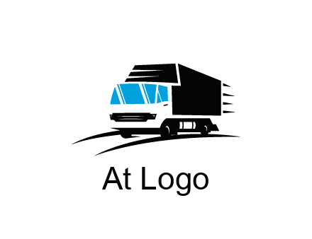 abstract truck with speedy lines