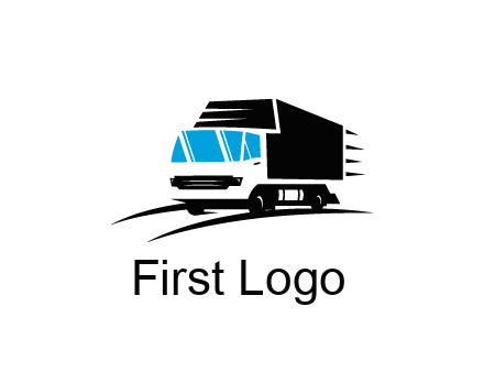 abstract truck with speedy lines