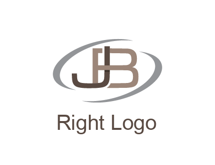 letter JB joined together with swooshes