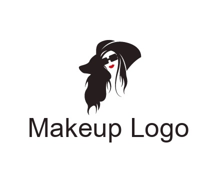 abstract lady with hair and hat