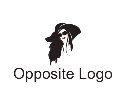 abstract lady with hair and hat
