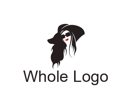 abstract lady with hair and hat