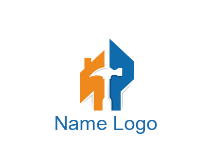 negative spacing hammer in abstract house