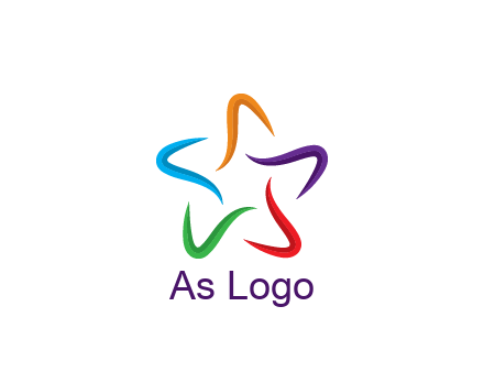colorful swooshes forming abstract star
