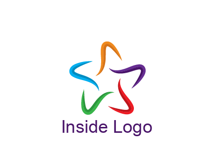 colorful swooshes forming abstract star