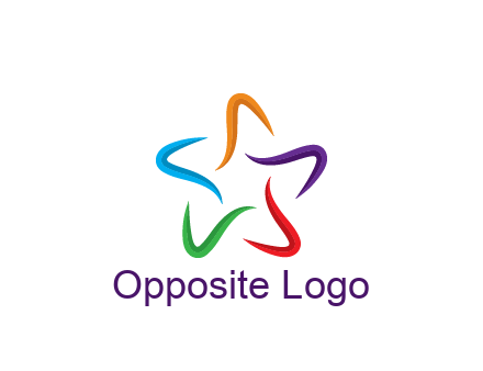 colorful swooshes forming abstract star