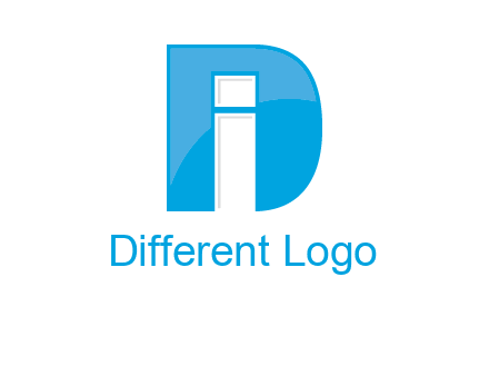 letter i inside the d logo