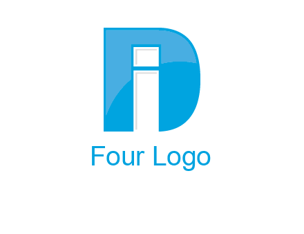 letter i inside the d logo