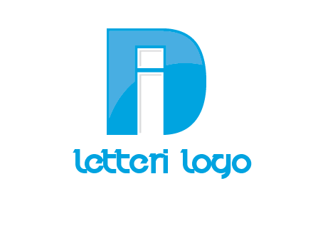 letter i inside the d logo