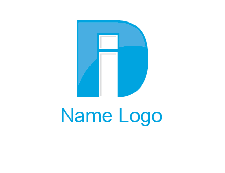 letter i inside the d logo