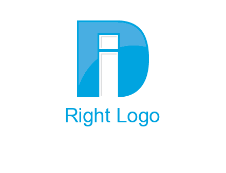 letter i inside the d logo