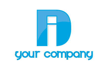 letter i inside the d logo
