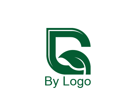 letter G formed with leaf