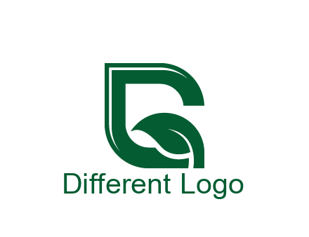 letter G formed with leaf