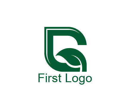letter G formed with leaf