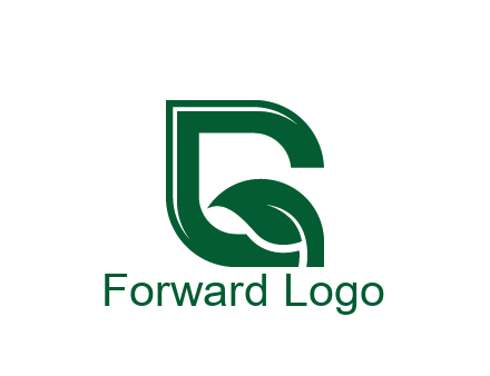 letter G formed with leaf