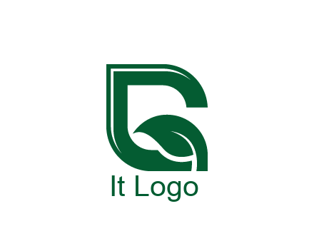 letter G formed with leaf