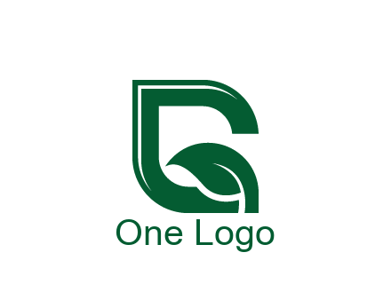 letter G formed with leaf