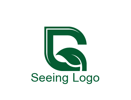 letter G formed with leaf