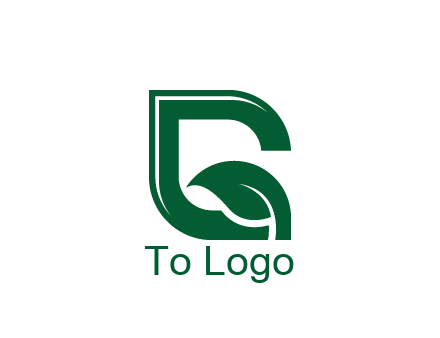 letter G formed with leaf