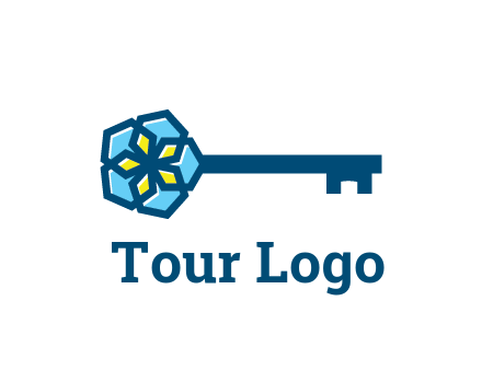 flower on key travel logo