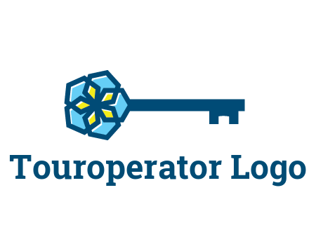 flower on key travel logo